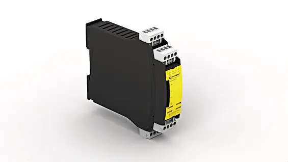 A yellow and black device is on the ground