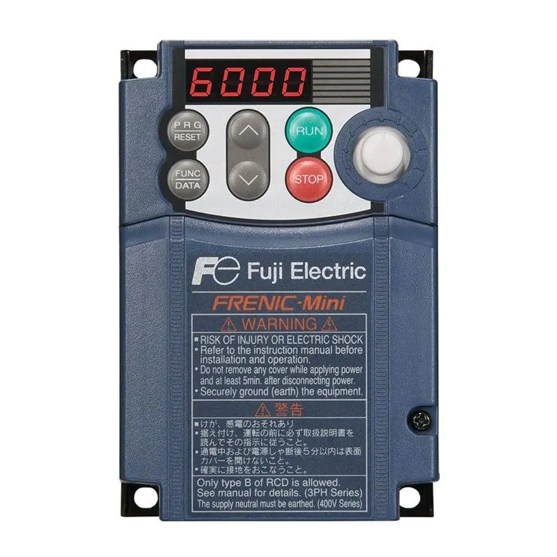 A fuji electric variable speed drive with buttons.