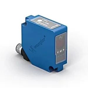 A blue device with an arrow pointing to the right.