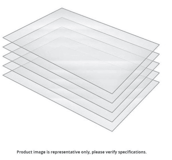 A stack of four clear plastic sheets.